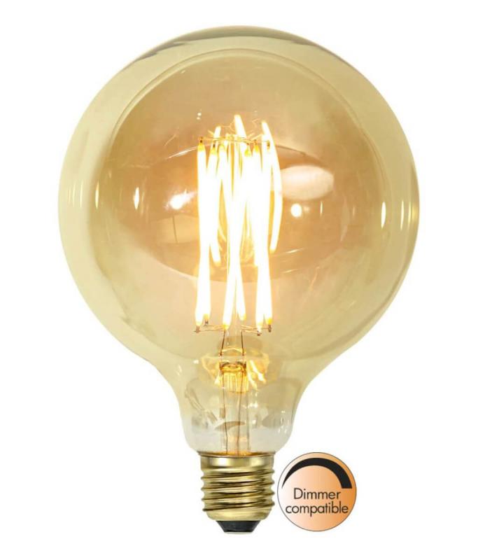 E27 Vintage Gold Glob125 3.7W 1800K 240lm LED-Lampa