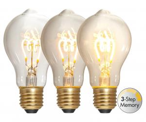 E27 Normal 3-steg Dimbar 4W 2100K 270lm Klar LED-Lampa