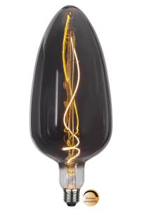 E27 Industrial Vintage Smoke 2.5W 2200k 50lm Dimbar LED-lampa