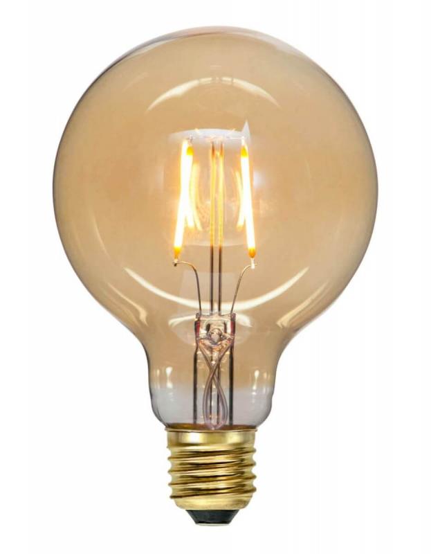 E27 Glob95 Amber 0.75W 2000K 80lm LED-Lampa