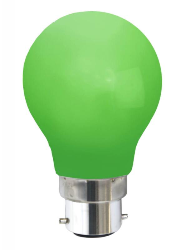 B22 Dekoration Party Klot 0.9W 6lm Grön LED-Lampa