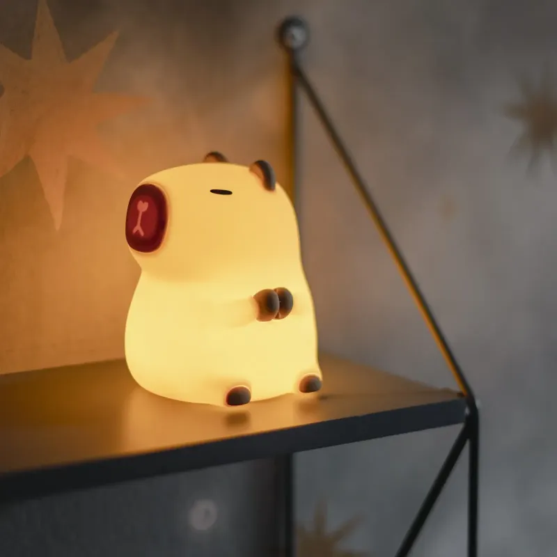 CAPYBARA Nattlampa  USB 11cm Flerfärgad