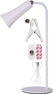 FUNCTIONAL Bord/Vägg/Klämmlampa USB-Laddbar 38cm Vit