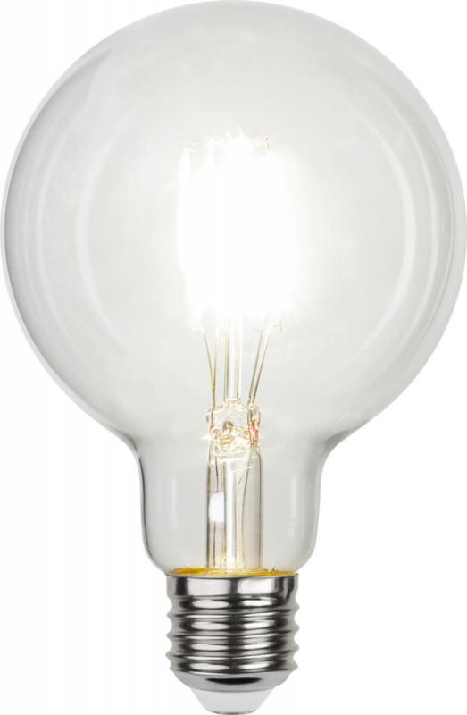 E27 Glob95 Lågvolt 12-24V 2W 2700K 250lm Klar LED-Lampa