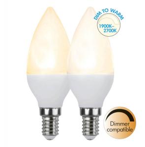 E14 Dim-To-Warm Kronljus 5W 2700 - 1900K 390lm LED-Lampa