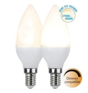 E14 Dim-To-Warm Kronljus 5W 4000 - 2700K 470lm LED-Lampa