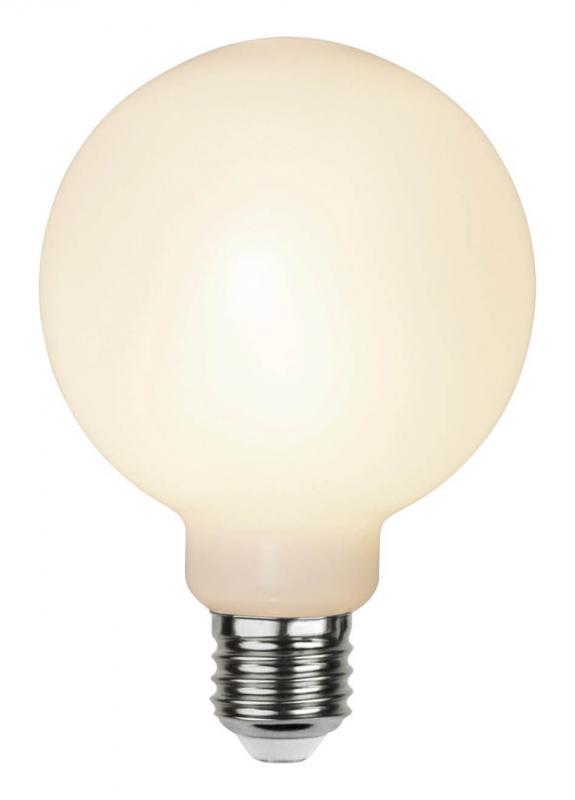 E27 Glob95 1.2W 2700K 85lm Opal LED-Lampa