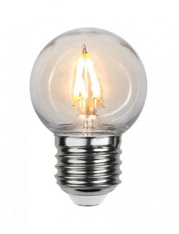 E27 Filament Klot 0.6W 2200k 70lm LED-Lampa