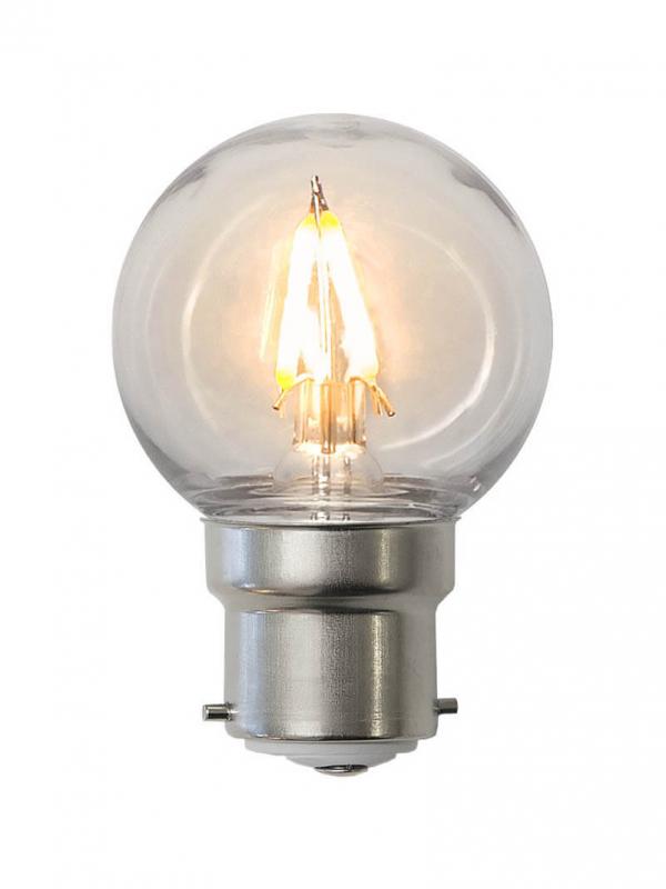 B22 PC Cover Klot 0.6W 2200k 70lm LED-Lampa