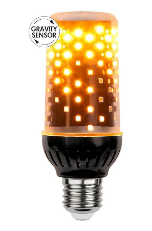 E27 Flame Lamp Sensor Tubural 1.8-2.6W 1800K 300lm LED-Lampa