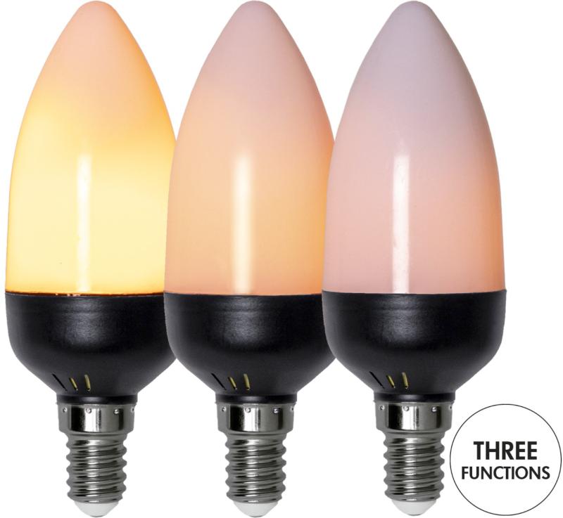 E14 Flame Lamp Sensor Kronljus 2W 1600K 36lm LED-Lampa