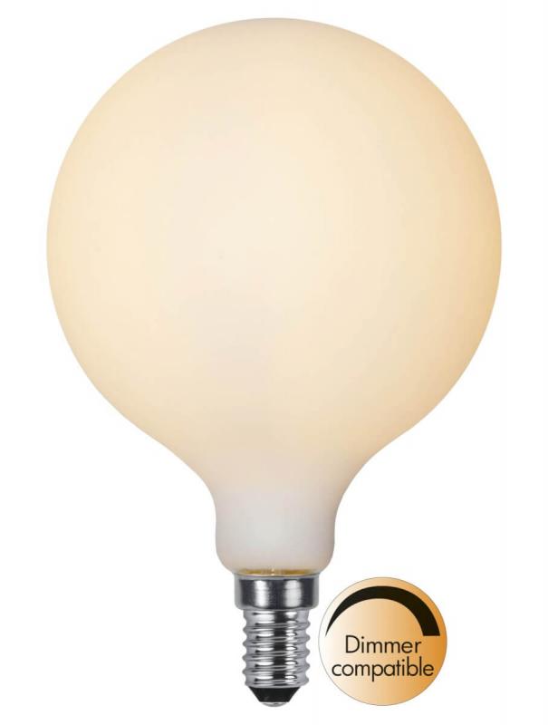 E14 Glob95 Opal 1.5W 2600k 120lm Dimbar LED-lampa