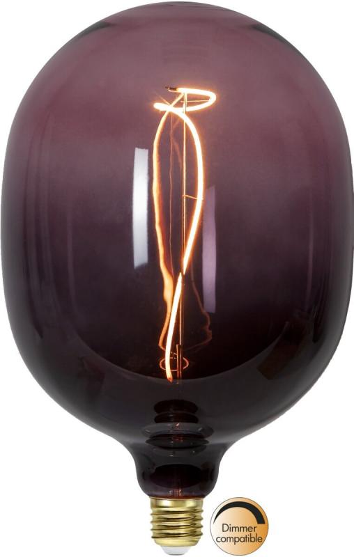 E27 DesignGlob 17,5cm Dimbar 4W 1800K 60lm Rosa LED-Lampa