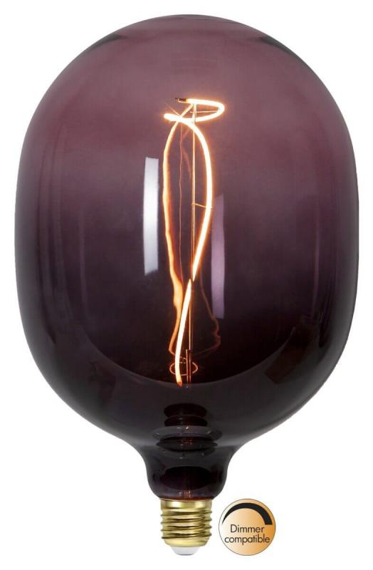 E27 DesignGlob 18cm Dimbar 4W 1800K 60lm Rosa LED-Lampa