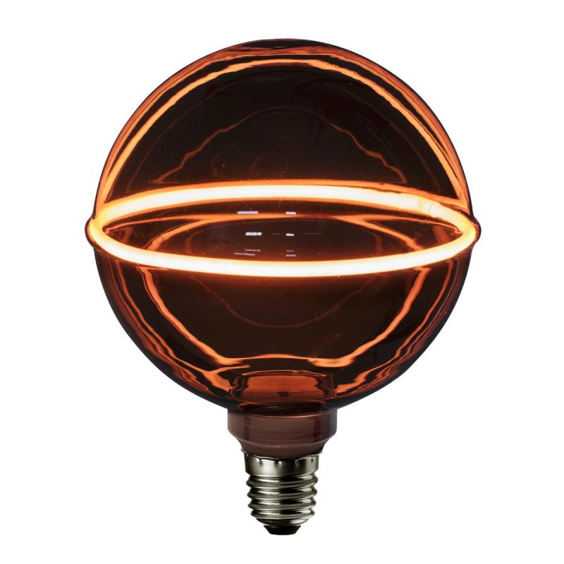 E27 O-LED NERO Horizontal Glob125 Dimbar 1800K LED-Lampa