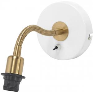 CIA Vägglampa 27cm Vit/Mässing