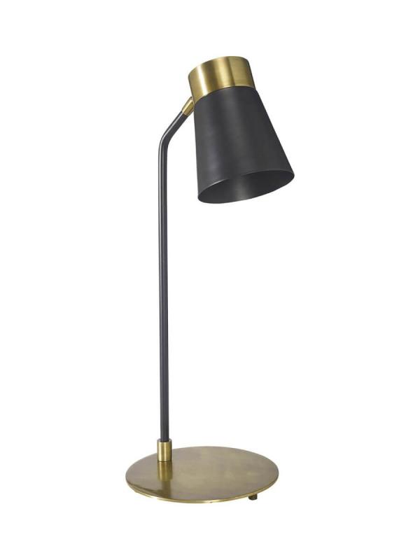 LUNA Skrivbordslampa 60cm Antikmässing/Svart