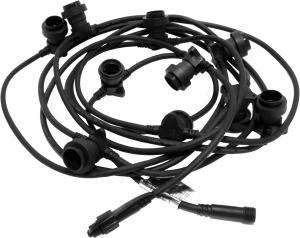 CONNECTA B22 Ljusslinga Extra 7,35m IP44 Svart