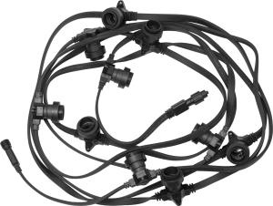 CONNECTA FLAT E27 Ljusslinga Extra 7,35m IP44 Svart