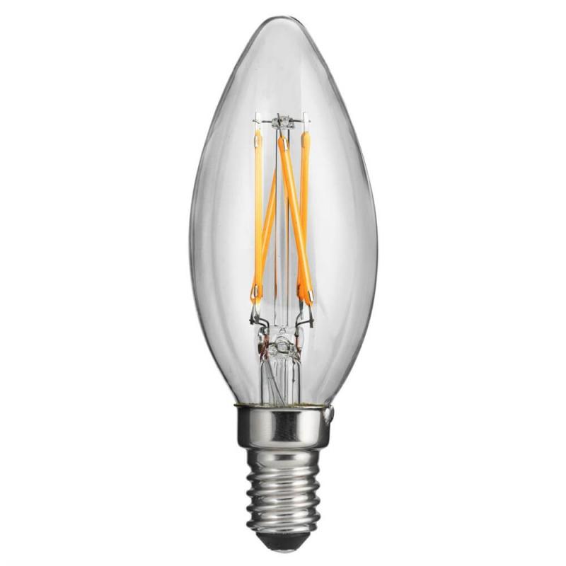 E14 CLASSIC Kronljus Klar 4W 2700K 400lm LED-Lampa