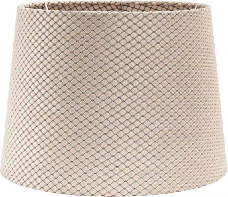 SOFIA SAMMET Lampskärm 25/22cm Ruta Beige