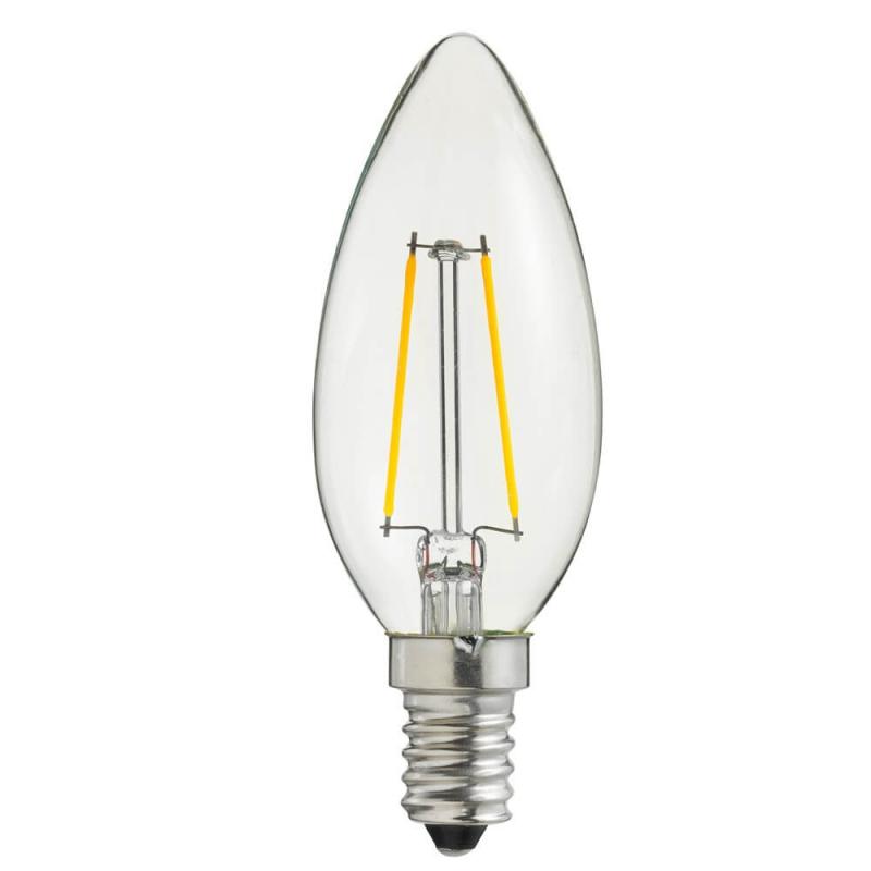 E14 UNI-LEDISON Kronljus Klar 1W 2200K 110lm LED-Lampa
