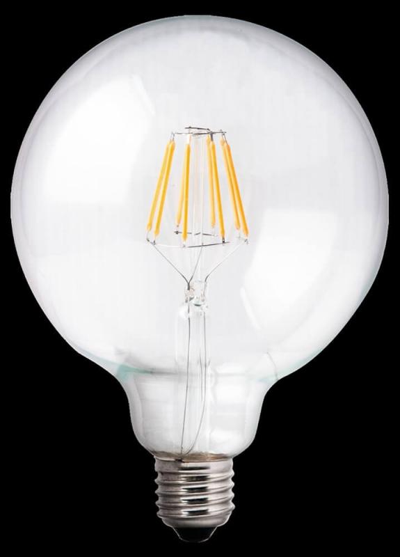 E27 UNI-LEDISON Glob125 Dimbar Klar 8W 2700K 950lm LED-Lampa