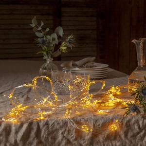 DEW DROP Ljusslinga 2m 360LED Varmvit/Silver