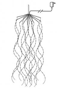 DEW DROP Ljusgardin 3,2m 600LED Daylight/Silver