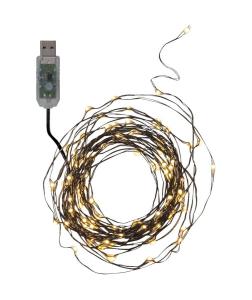 DEW DROP USB-Ljusslinga Extra 5m Svart