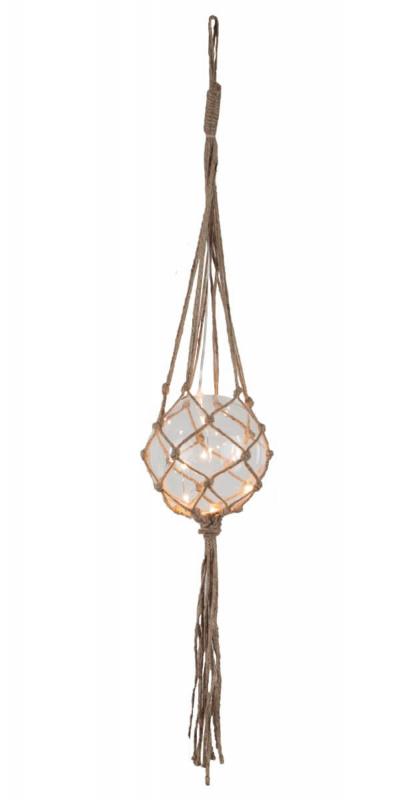 NAAMA Glaskula 14cm 6LED Beige