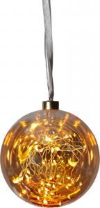 Glow Glaskula Amber 15cm 40LED