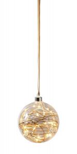 GLOW Glaskula 30LED 15cm Transparent