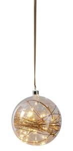 GLOW Glaskula 40LED 20cm Transparent