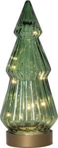 VERDE Glasdekoration Batteri 24cm Grön