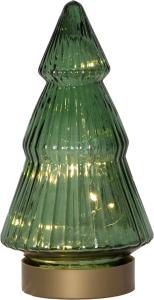 VERDE Glasdekoration Batteri 19,5cm Grön