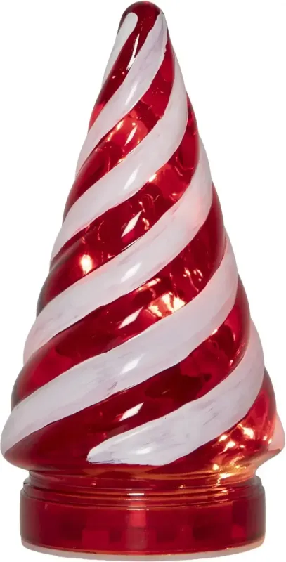 CANDY TREE Glasdekoration Batteri 16cm Röd