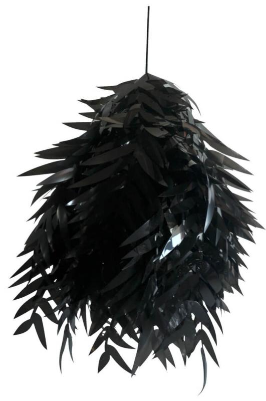 HÄNGANDE LÖV Takpendel 60cm Svart