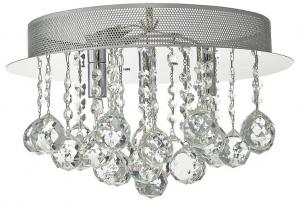 ORIVA Plafond Kristall K9 35cm Krom/Klar IP20
