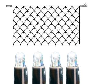 SYSTEM LED EXTRA Ljusnät 2m 100LED Kallvit/Svart IP44