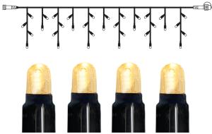 SYSTEM LED EXTRA Istappsslinga 3m 50LED Varmvit/Svart IP44