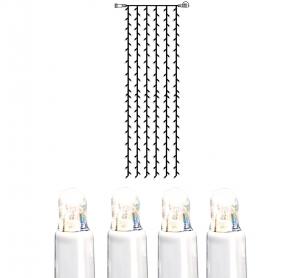 System LED Ljusgardin Extra 1x4m 204LED Vit/Kallvit