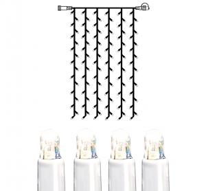 System LED Ljusgardin Extra 1x2m Kallvit/Vit