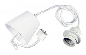 E27 DCL Takupphänge Tygkabel 110cm Vit IP20
