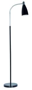 ORIVA Golvlampa Metall 140cm Svart/Krom