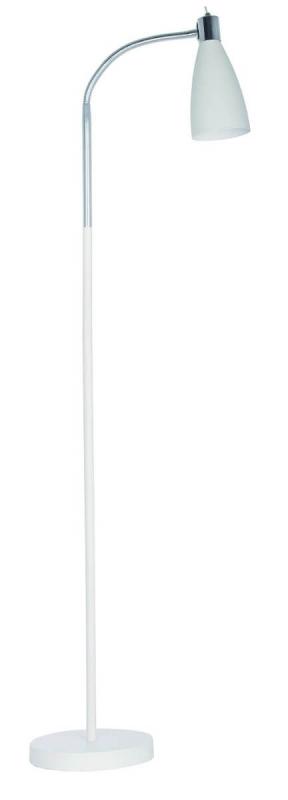 ORIVA Golvlampa Metall 140cm Vit/Krom