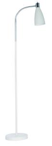 ORIVA Golvlampa Metall 140cm Vit/Krom