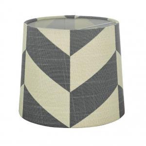 HERRINGBONE Lampskärm Linne 16cm Grå/Vit