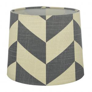 HERRINGBONE Lampskärm Linne 20cm Grå/Vit