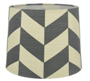 HERRINGBONE Lampskärm Linne 25cm Grå/Vit